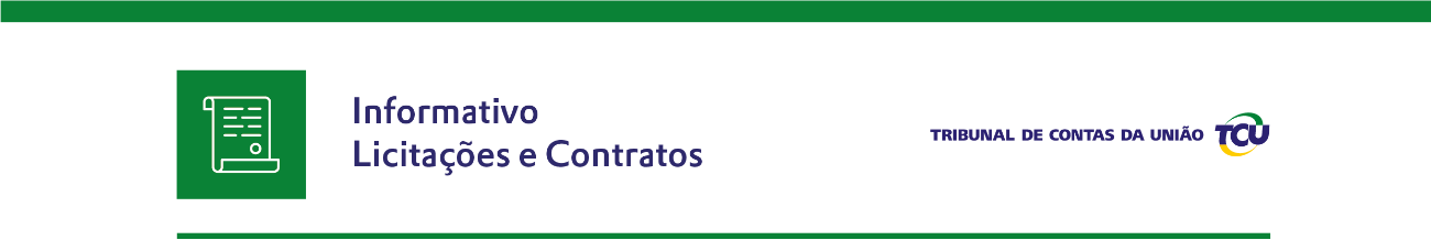 INFORMATIVO DE LICITAÇÕES E CONTRATOS DO TCU