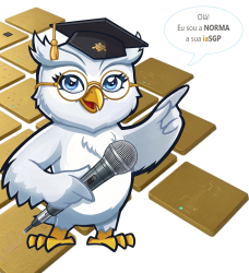 Olá eu sou a Norma IA (sem fundo) com microfone